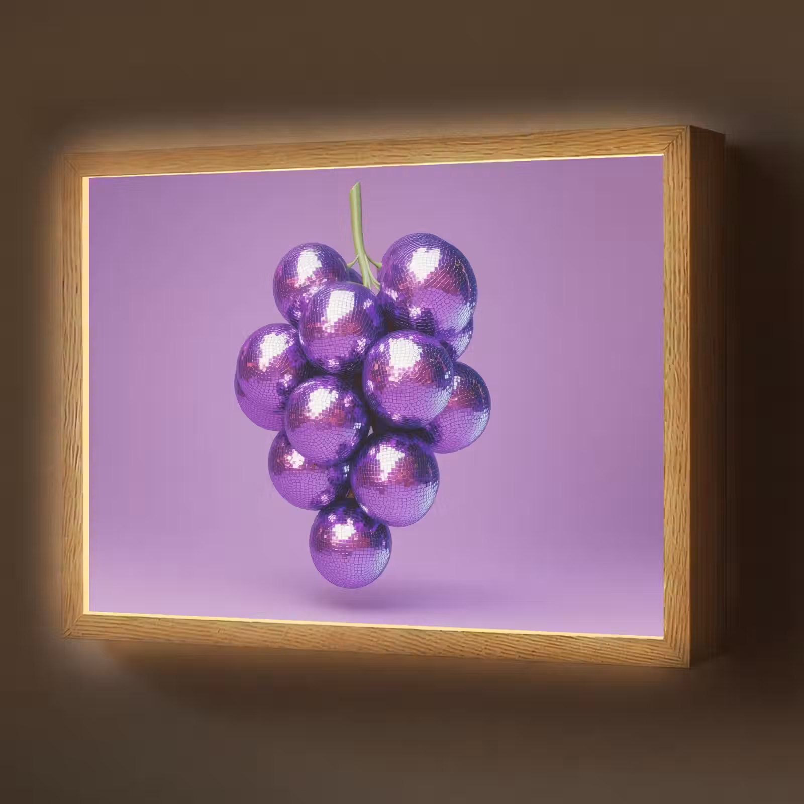 Lightbox - Wandlamp - Druif - Disco - Glitter - Paars — 1