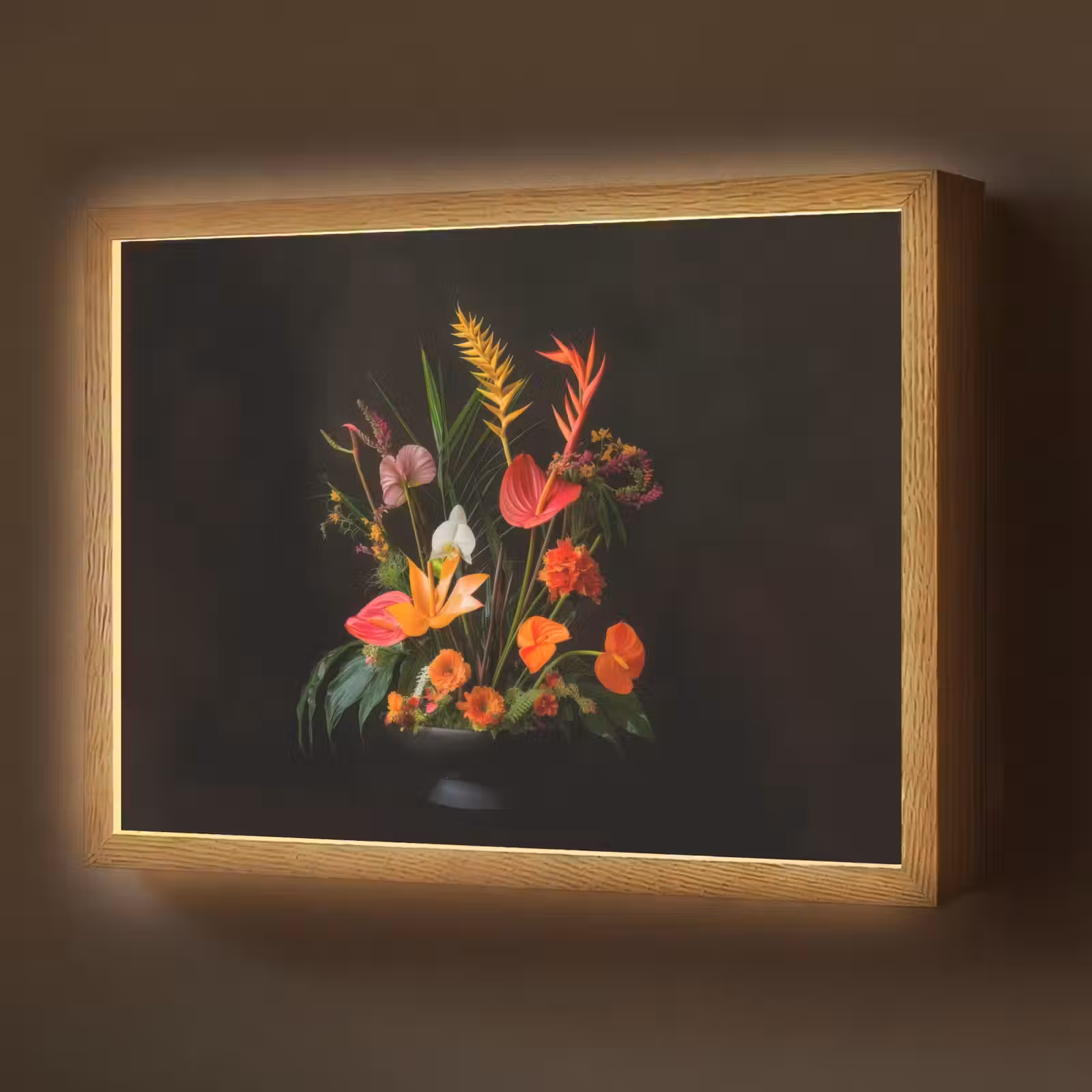 Lightbox - Wandlamp - Schaal - Boeket - Bloemen — 1