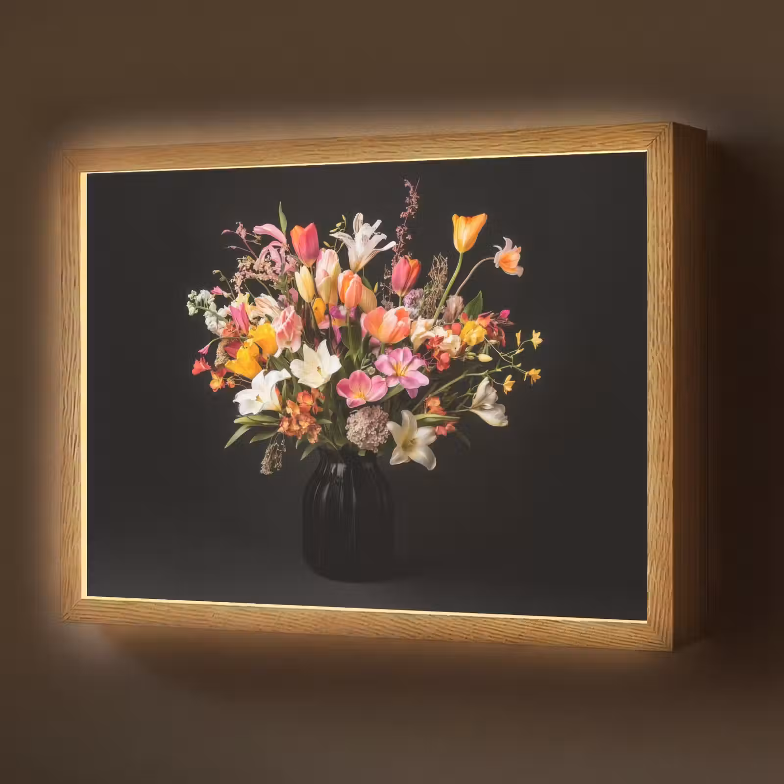 Lightbox - Wandlamp - Vaas - Bloemen - Tulpen — 1
