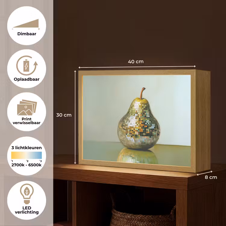 Lightbox - Wandlamp - Fruit - Disco - Art - Glitter — 10