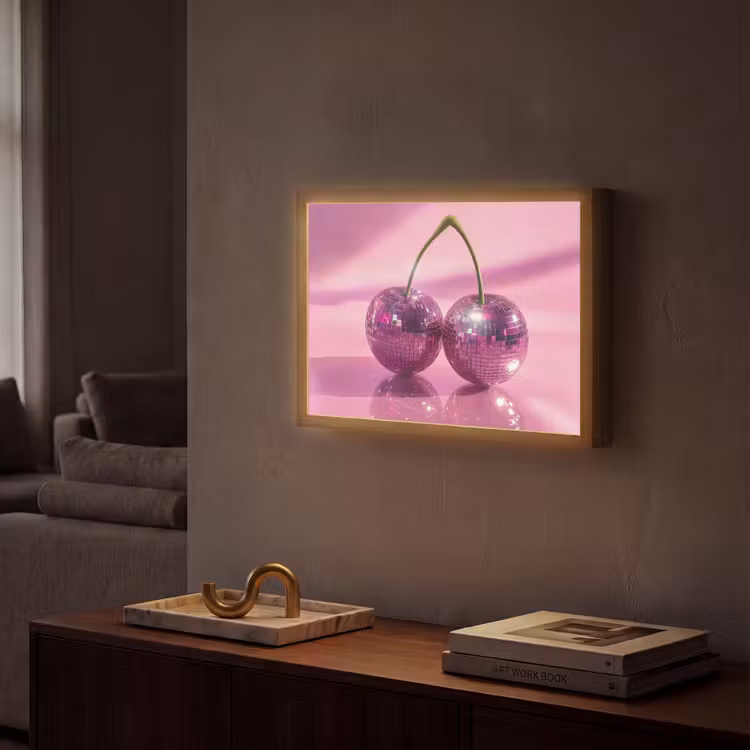 Lightbox - Wandlamp - Glitter - Discobol - Roze - Kersen — 2