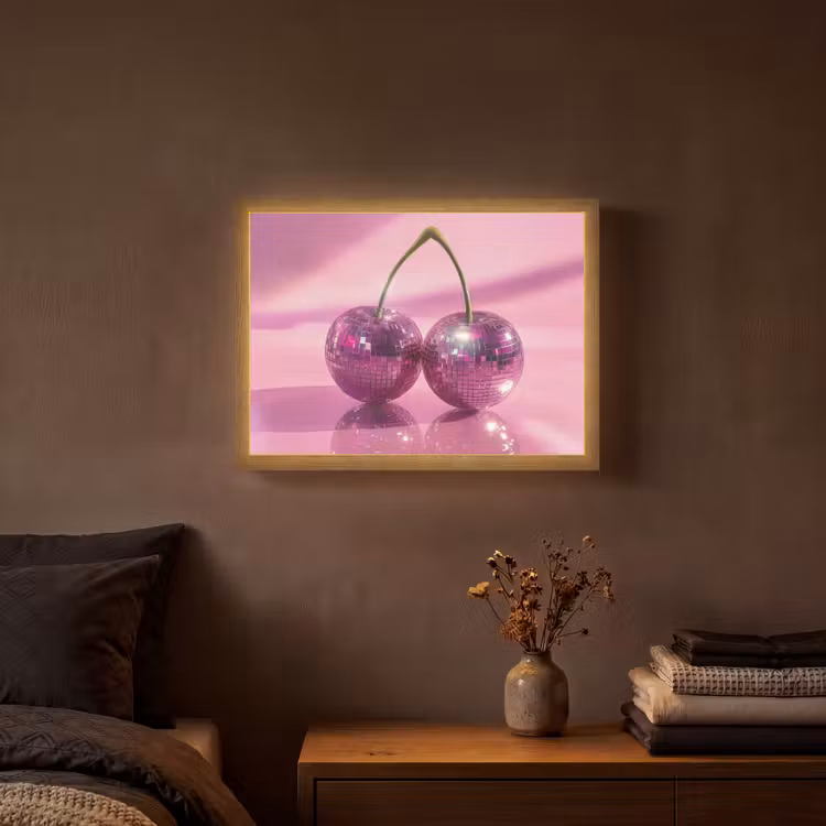 Lightbox - Wandlamp - Glitter - Discobol - Roze - Kersen — 3