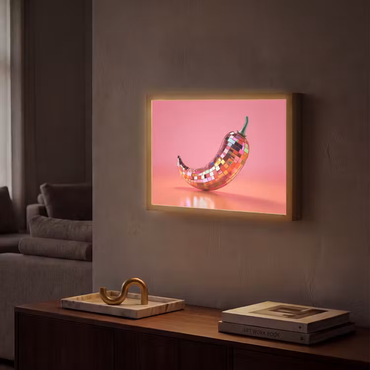 Lightbox - Wandlamp - Peper - Disco - Rood - Glitter — 2
