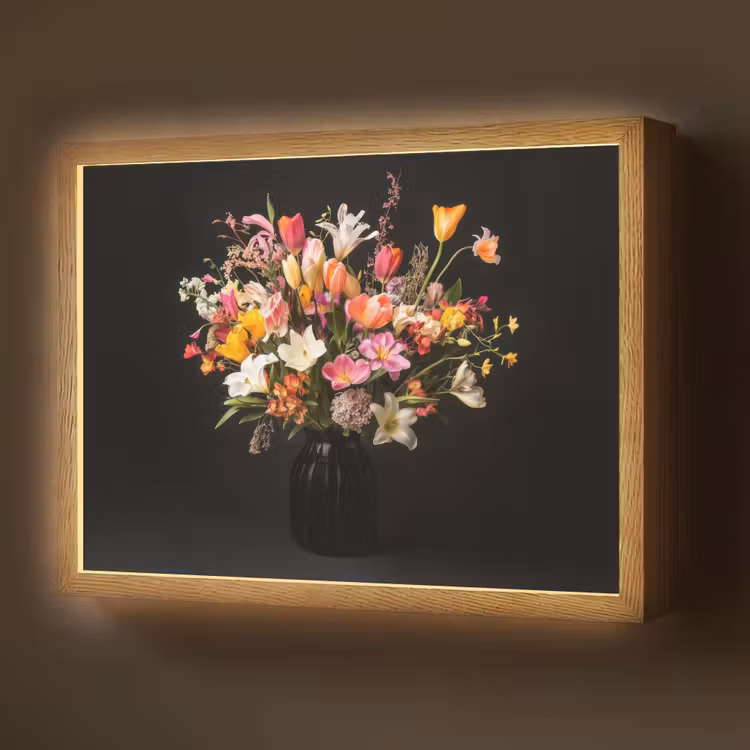 Lightbox - Wandlamp - Vaas - Bloemen - Tulpen — 1