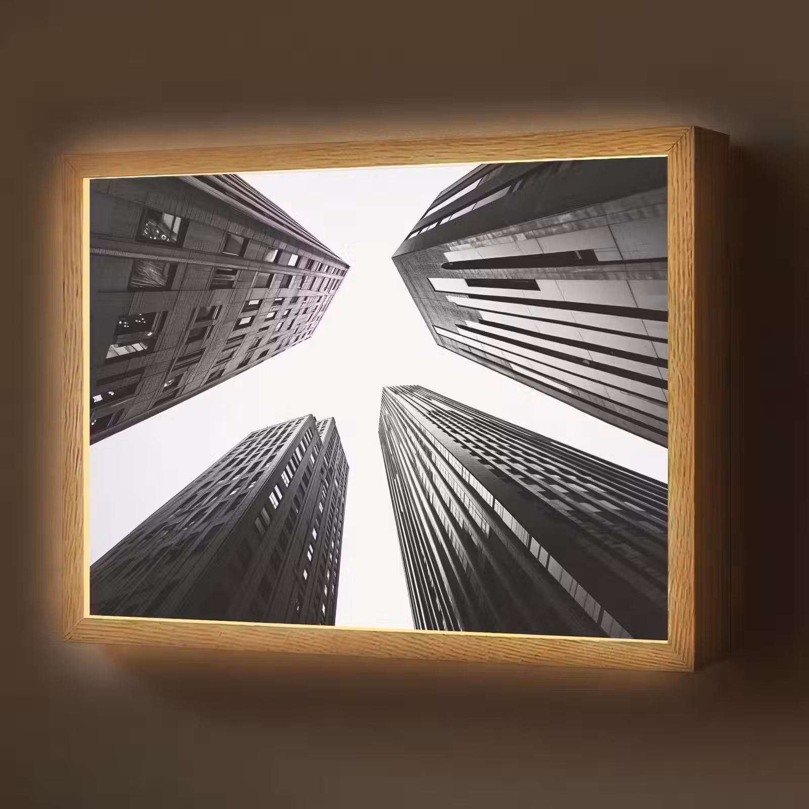 Lightbox - Wandlamp - Gebouwen - Lucht - Zwart — 1