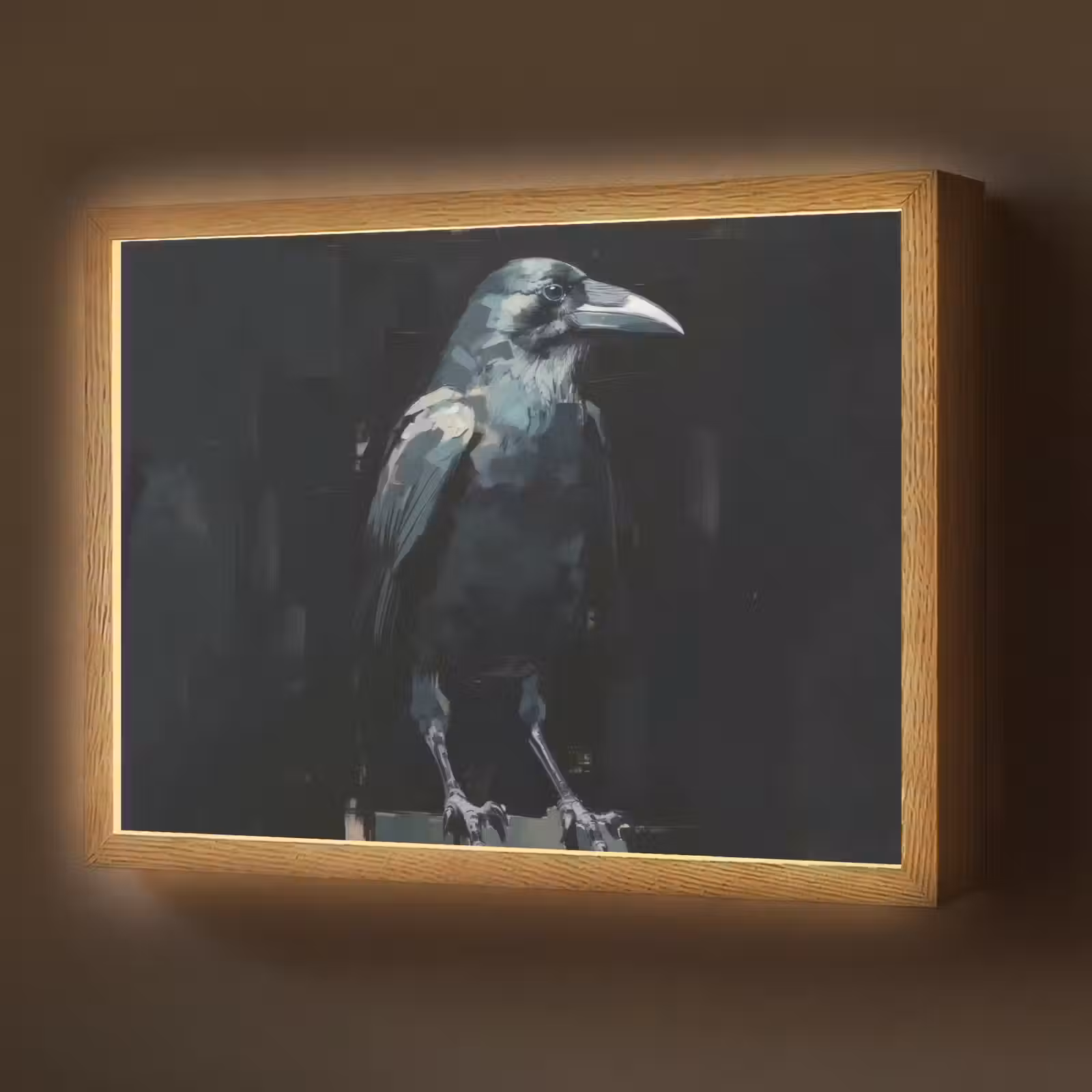 Lightbox - Wandlamp - Raaf - Vogels - Zwart — 1