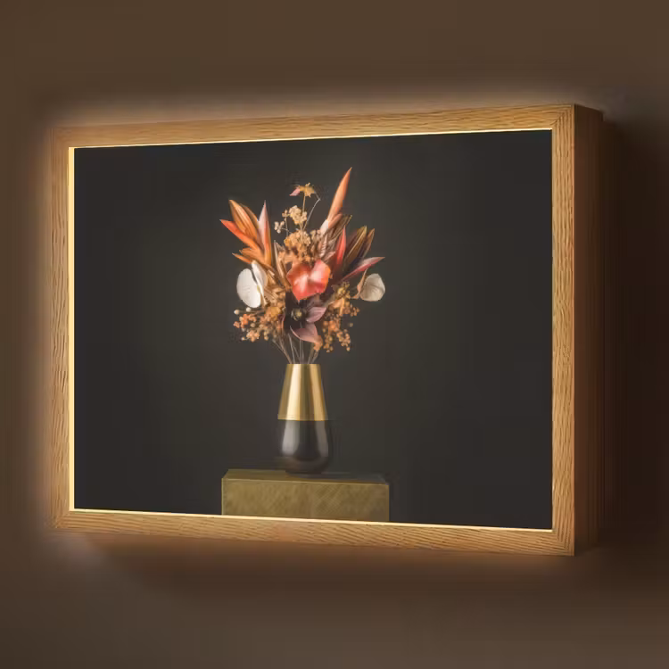 Lightbox - Wandlamp - Exotisch - Boeket - Vaas - Goud — 1