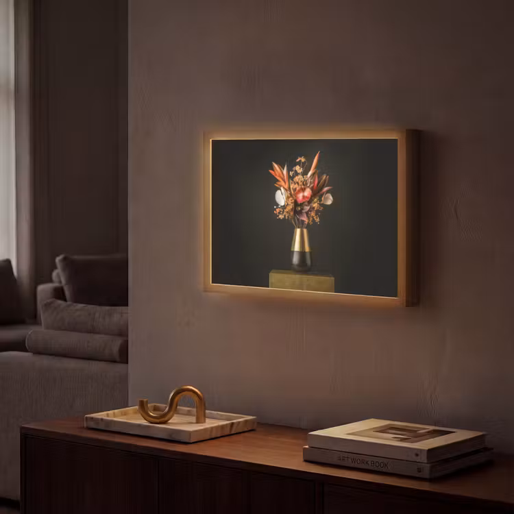 Lightbox - Wandlamp - Exotisch - Boeket - Vaas - Goud — 2