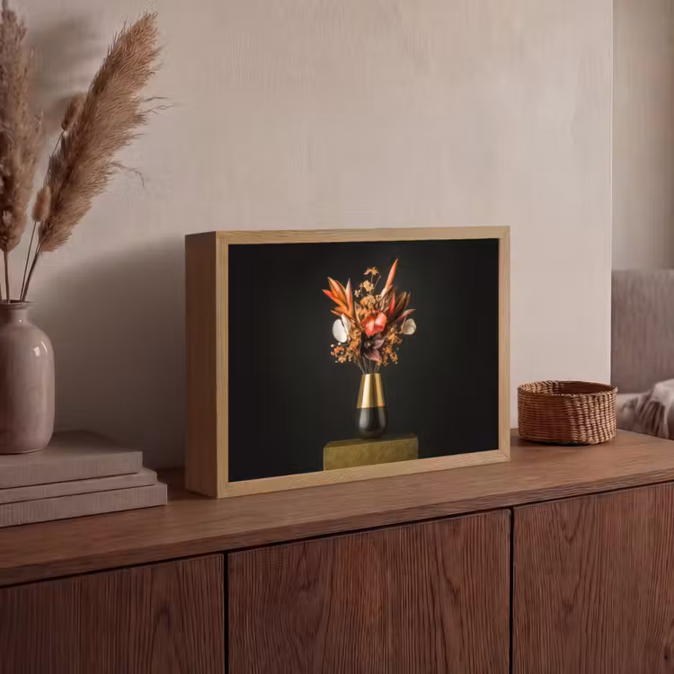 Lightbox - Wandlamp - Exotisch - Boeket - Vaas - Goud — 4