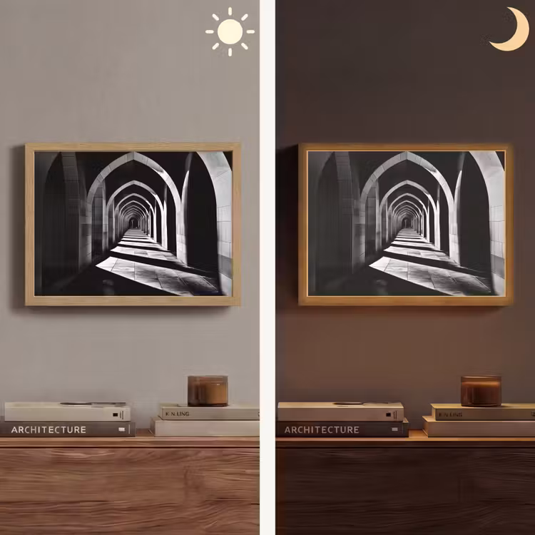Lightbox - Wandlamp - Gang - Bogen - Schaduw - Diepte — 6