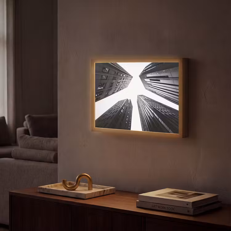Lightbox - Wandlamp - Gebouwen - Lucht - Zwart — 2