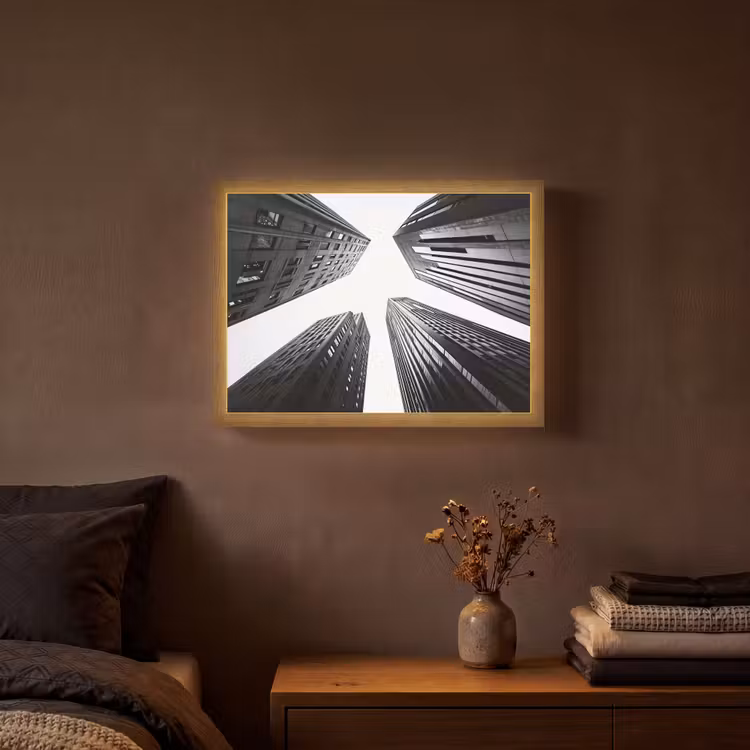 Lightbox - Wandlamp - Gebouwen - Lucht - Zwart — 3