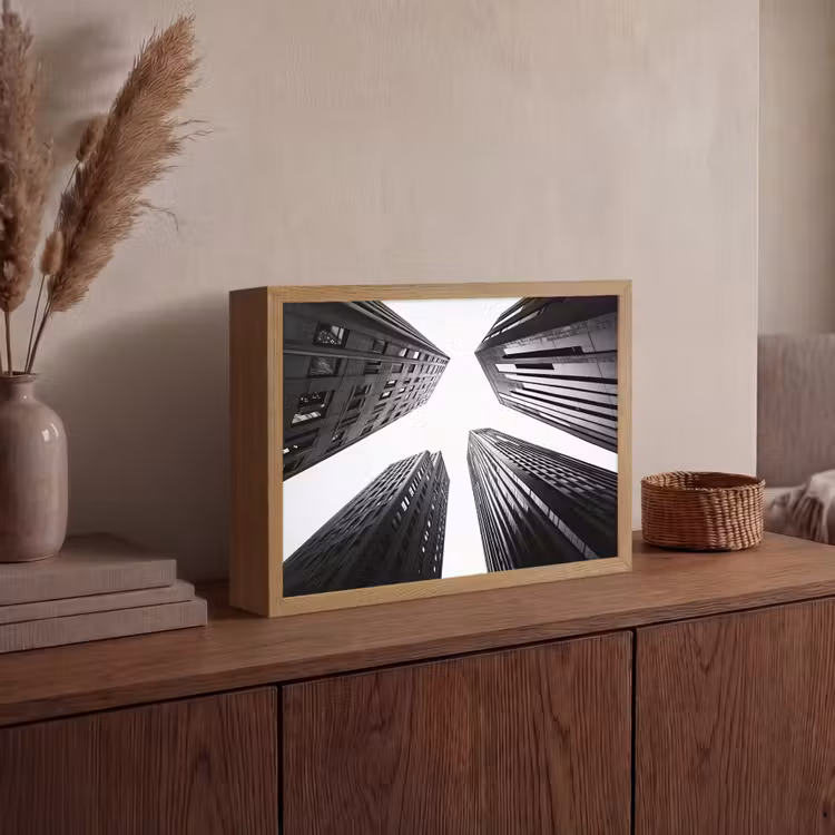 Lightbox - Wandlamp - Gebouwen - Lucht - Zwart — 4