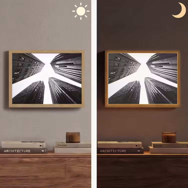 Lightbox - Wandlamp - Gebouwen - Lucht - Zwart — 6