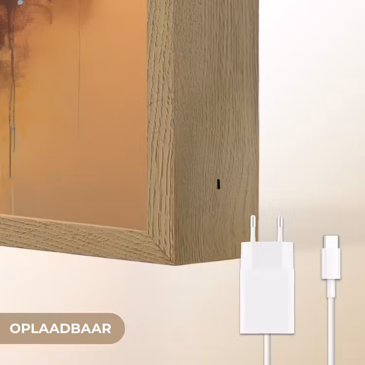 Lightbox - Wandlamp - Giraf - Bruin - Abstract - Geschilderd — 7
