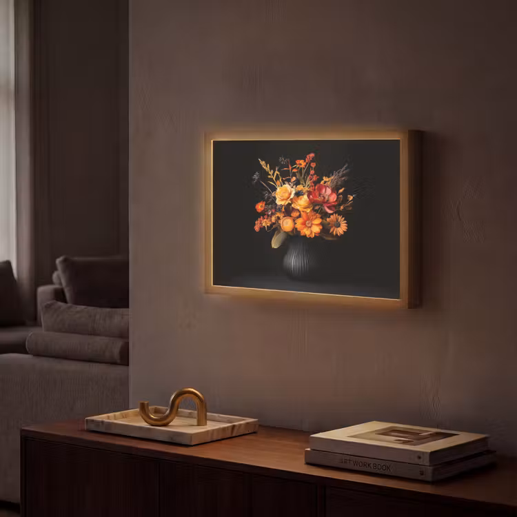 Lightbox - Wandlamp - Herfst - Boeket - Oranje — 2