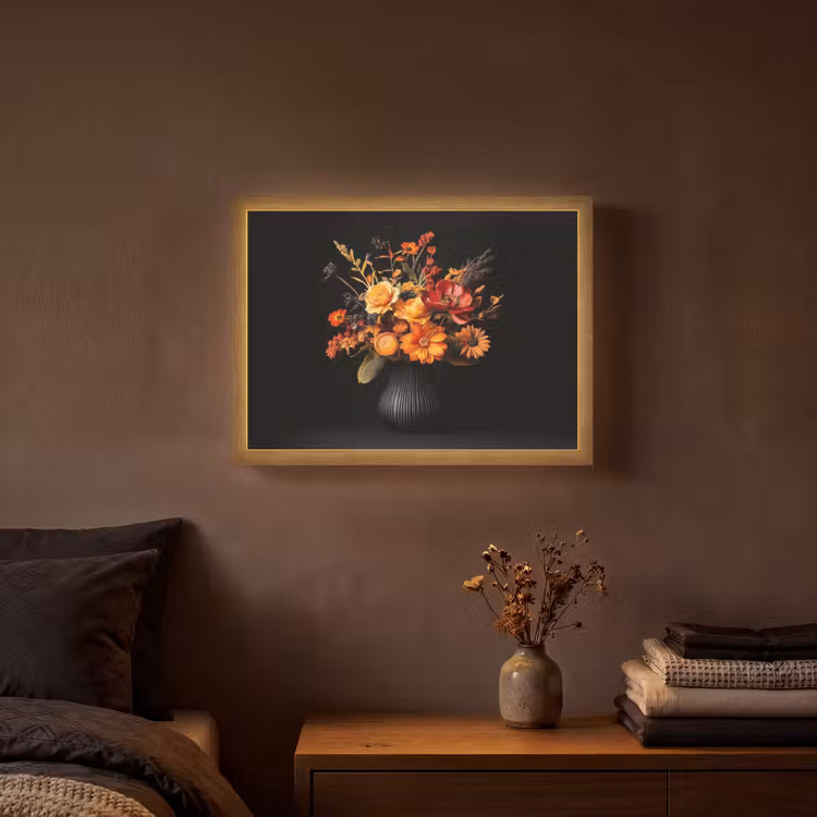 Lightbox - Wandlamp - Herfst - Boeket - Oranje — 3