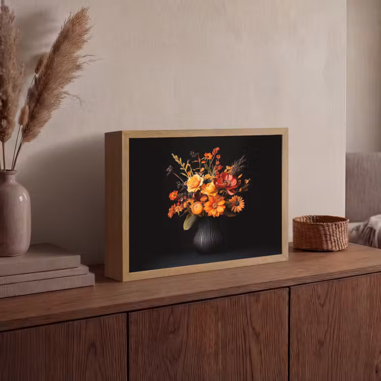 Lightbox - Wandlamp - Herfst - Boeket - Oranje — 4