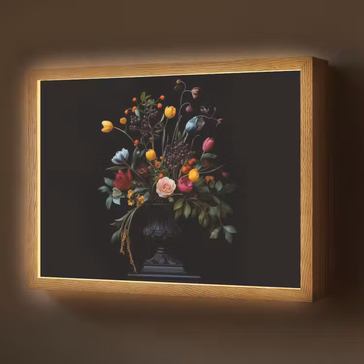 Lightbox - Wandlamp - Klassiek - Vaas - Boeket - Bloemen — 1