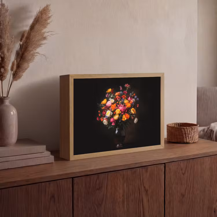 Lightbox - Wandlamp - Kleurrijk - Boeket - Vaas - Donkerbruin — 4