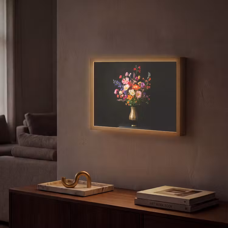 Lightbox - Wandlamp - Kleurrijk - Boeket - Vaas - Goud — 2
