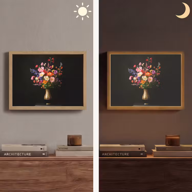 Lightbox - Wandlamp - Kleurrijk - Boeket - Vaas - Goud — 6