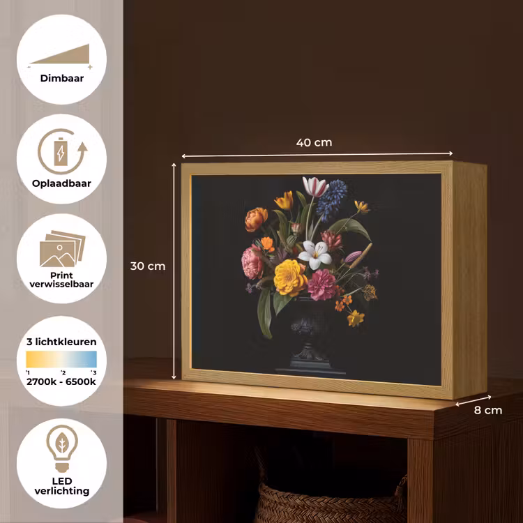 Lightbox - Wandlamp - Lente - Bloemen - Klassiek - Vaas — 10