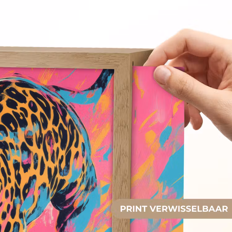 Lightbox - Wandlamp - Luipaard - Roze - Oranje - Blauw - Verf — 5