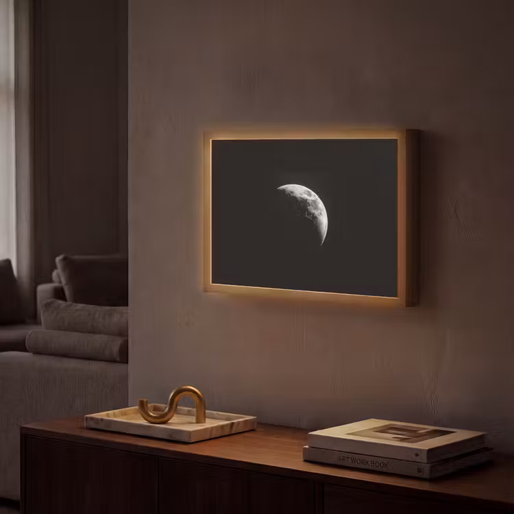 Lightbox - Wandlamp - Maan - Hemel - Zwart - Schaduw — 2