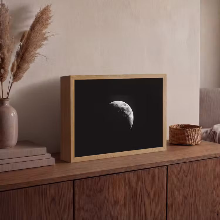 Lightbox - Wandlamp - Maan - Hemel - Zwart - Schaduw — 4