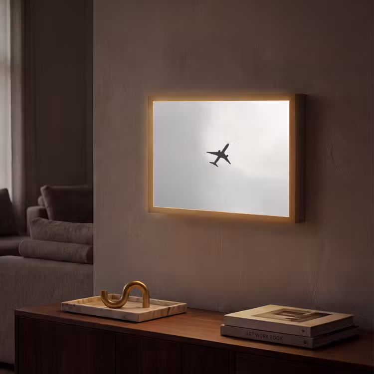 Lightbox - Wandlamp - Minimalistisch - Silhouet - Zwart - Vliegtuig — 2