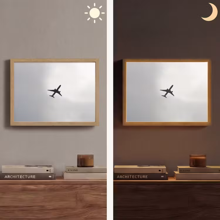 Lightbox - Wandlamp - Minimalistisch - Silhouet - Zwart - Vliegtuig — 6
