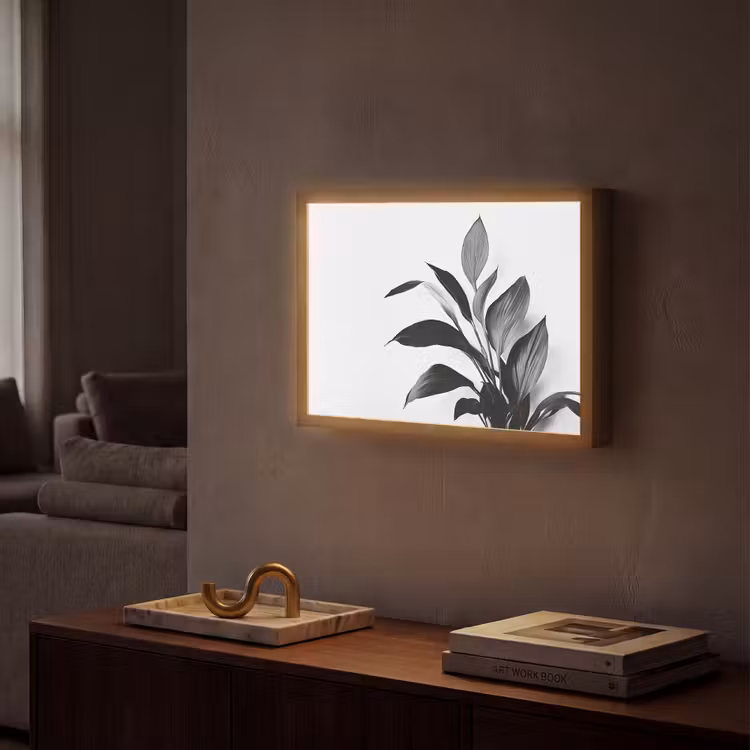 Lightbox - Wandlamp - Plant - Bladeren - Minimalistisch - Zwart — 2