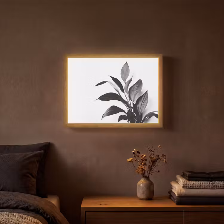 Lightbox - Wandlamp - Plant - Bladeren - Minimalistisch - Zwart — 3