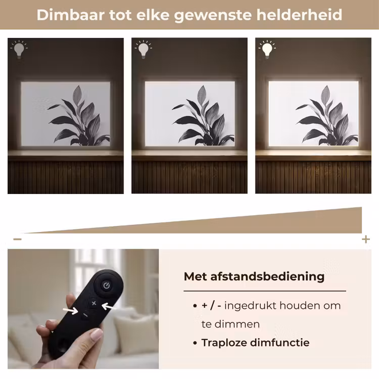 Lightbox - Wandlamp - Plant - Bladeren - Minimalistisch - Zwart — 9