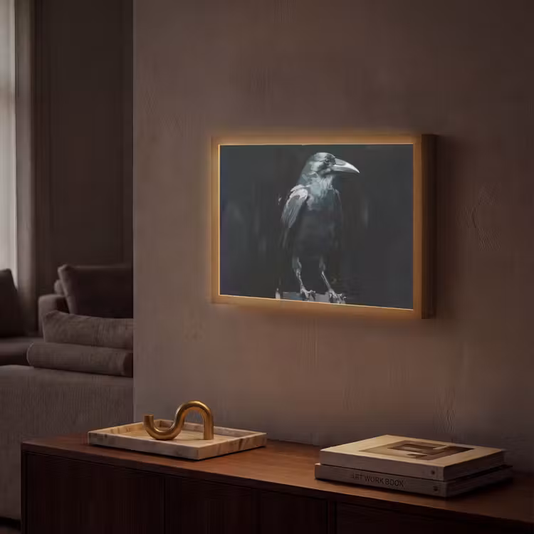 Lightbox - Wandlamp - Raaf - Vogels - Zwart — 2