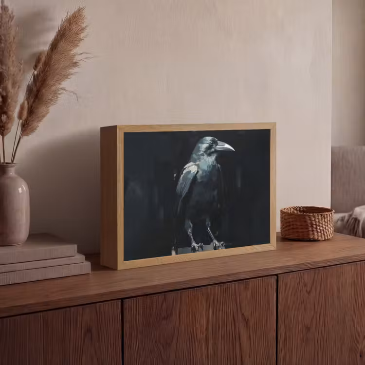 Lightbox - Wandlamp - Raaf - Vogels - Zwart — 4