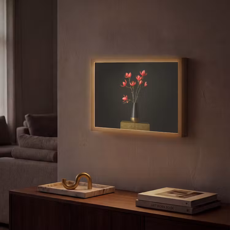 Lightbox - Wandlamp - Rode - Bloemen - Vaas — 2