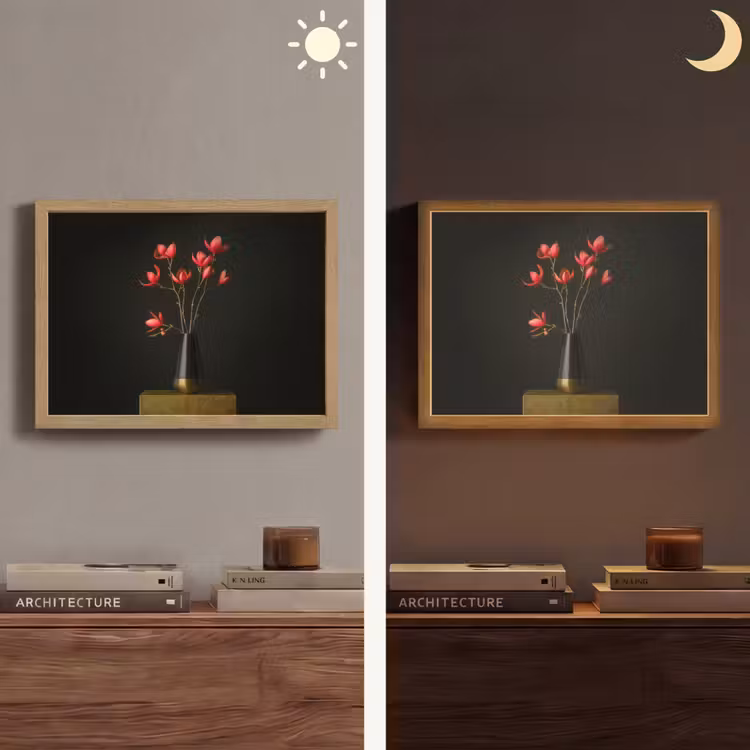 Lightbox - Wandlamp - Rode - Bloemen - Vaas — 6