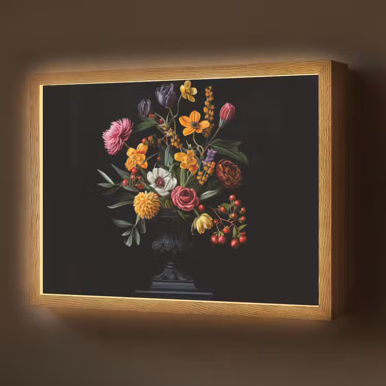 Lightbox - Wandlamp - Sierlijk - Boeket - Bladeren — 1
