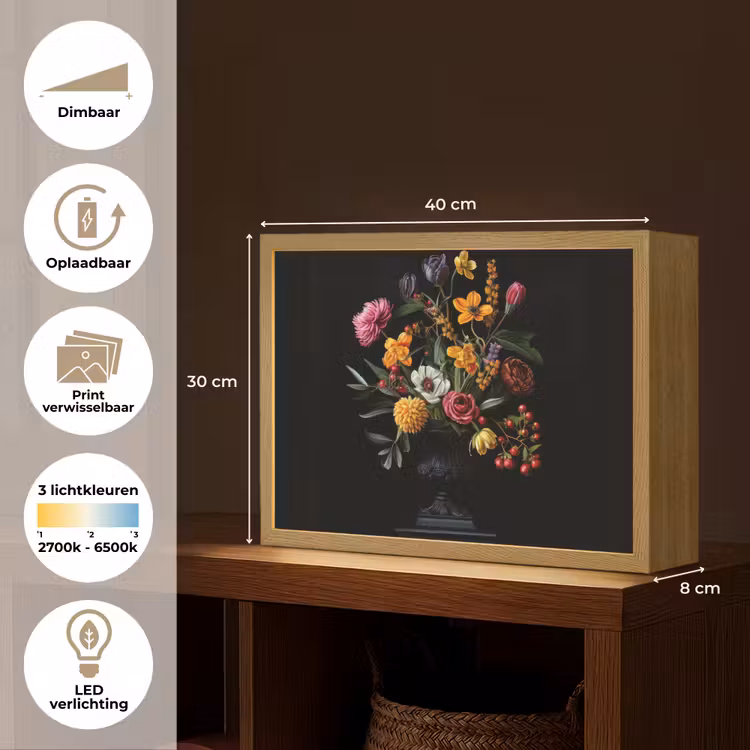 Lightbox - Wandlamp - Sierlijk - Boeket - Bladeren — 10