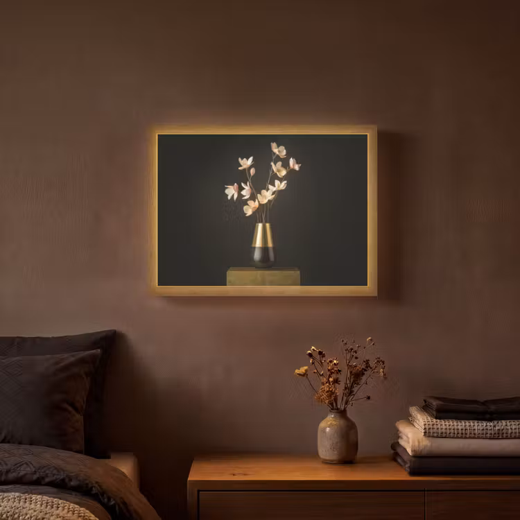 Lightbox - Wandlamp - Sierlijk - Boeket - Goud - Vaas — 3