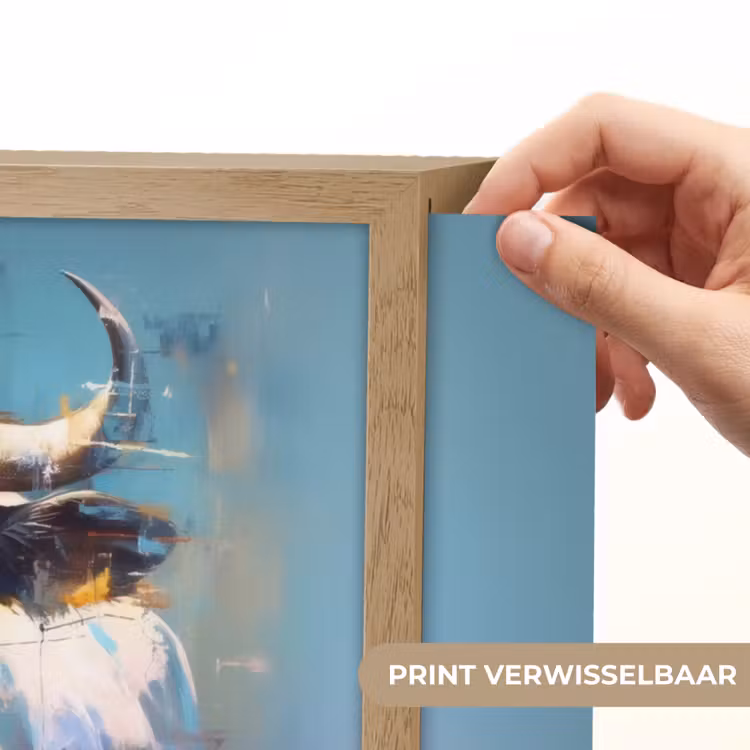 Lightbox - Wandlamp - Stier - Zwart - Abstract - Horens — 5