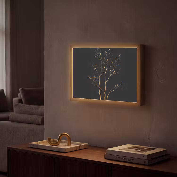 Lightbox - Wandlamp - Takken - Blaadjes - Zwart — 2