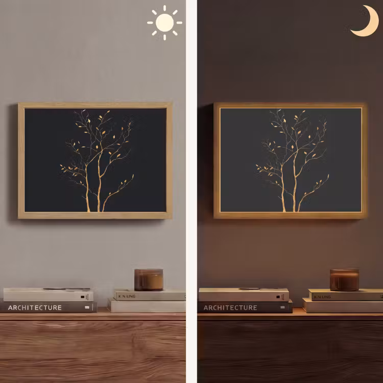 Lightbox - Wandlamp - Takken - Blaadjes - Zwart — 6
