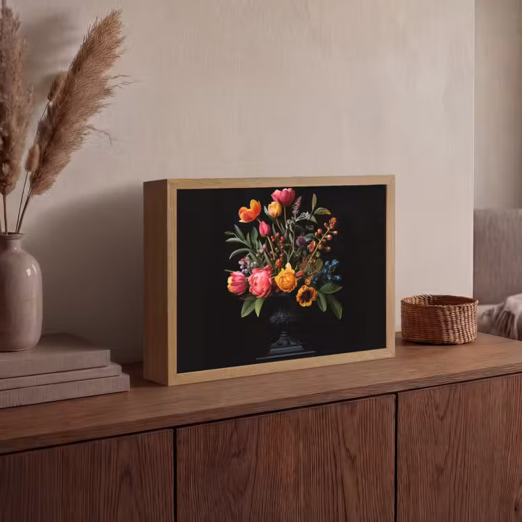Lightbox - Wandlamp - Tulpen - Bessen - Boeket - Vaas — 4