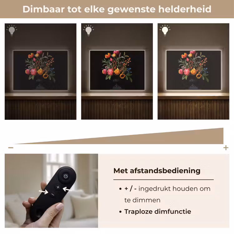 Lightbox - Wandlamp - Tulpen - Bessen - Boeket - Vaas — 9