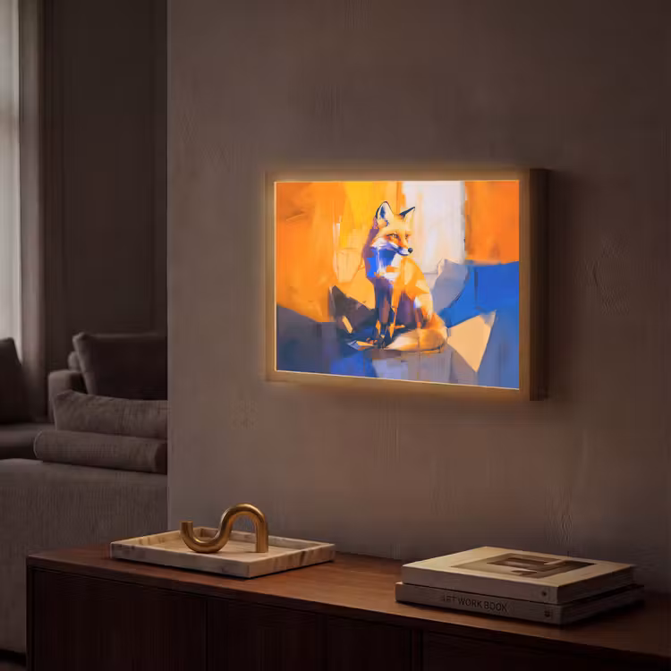 Lightbox - Wandlamp - Vos - Oranje - Vormen - Abstract — 2