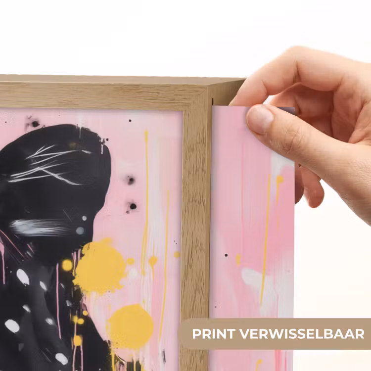 Lightbox - Wandlamp - Zwart - Panter - Roze - Abstract — 5