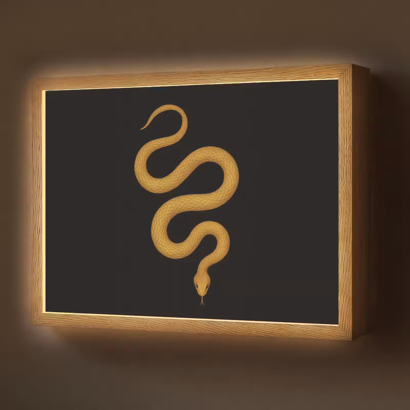 Lightbox - Wandlamp - Slang - Minimalistisch - Goud — 1